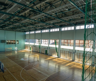 [Translate to English:] Sala do futsalu widziana z góry