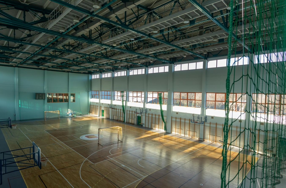[Translate to English:] Sala do futsalu widziana z góry